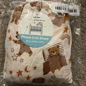 Little Sleepies Standard Fitted Crib Sheet - Beary Sleepy